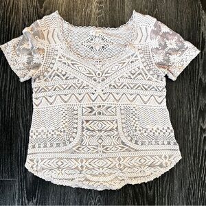 Elegant Cream Lace Top